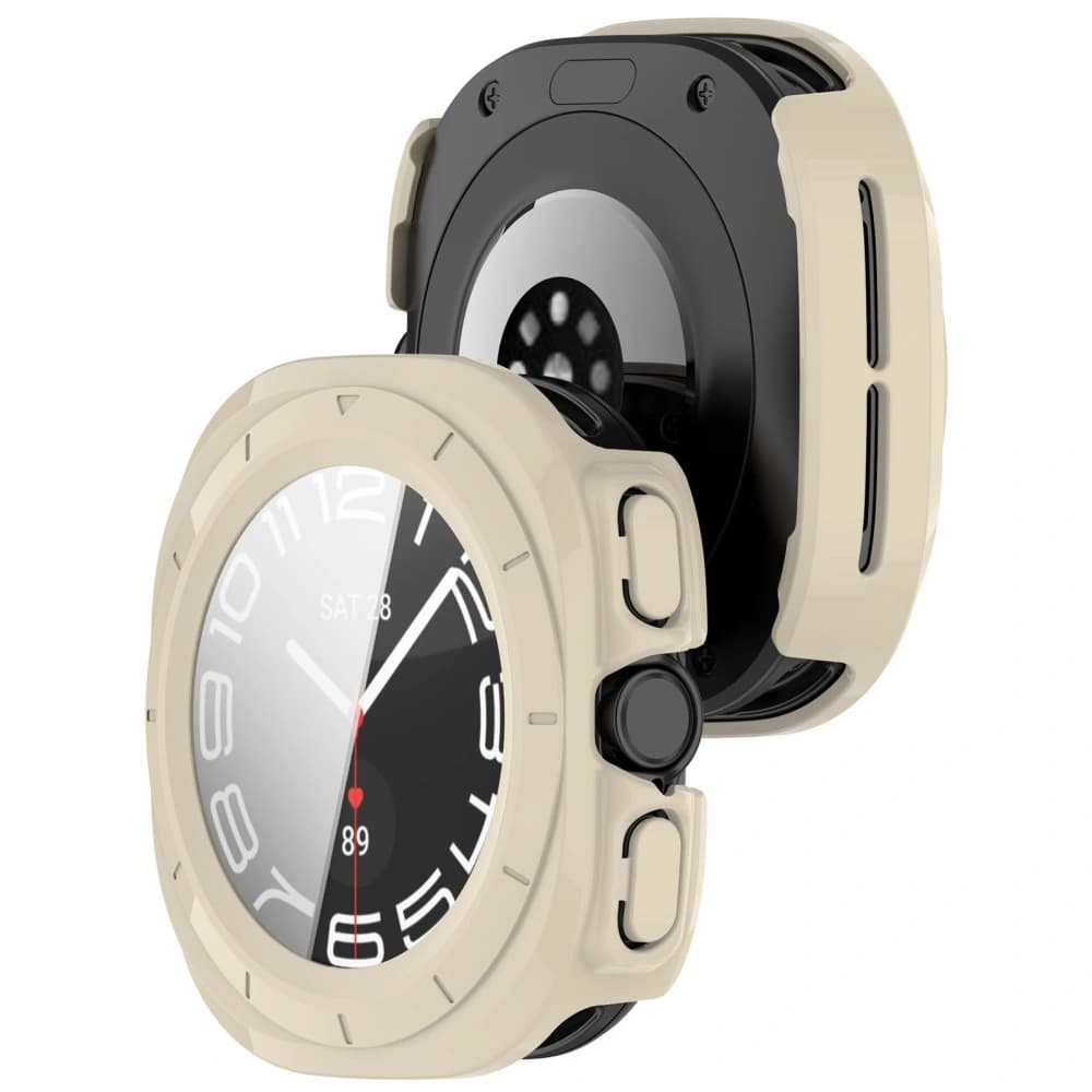 Bizon Case+Glass Uhr Samsung Galaxy Watch Ultra 47 mm beige - 1