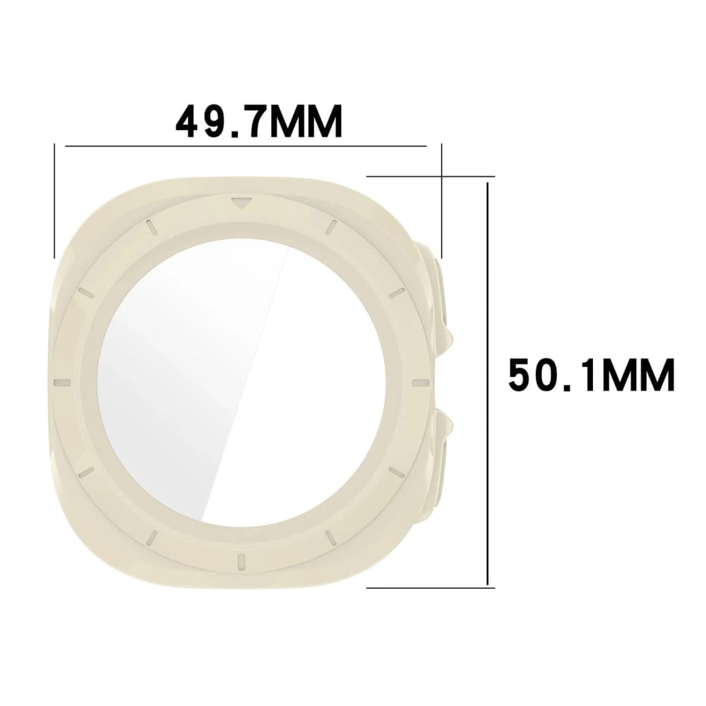 Bizon Case+Glass Uhr Samsung Galaxy Watch Ultra 47 mm beige - 2