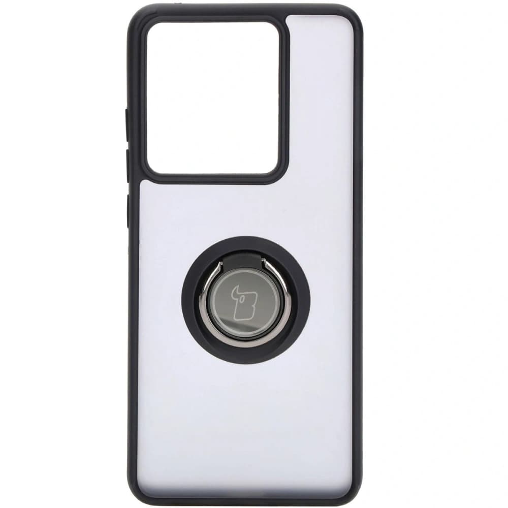 Bizon Case Hybrid Ring Motorola Edge 50 Pro rauchig mit einem schwarzen Rahmen - 2