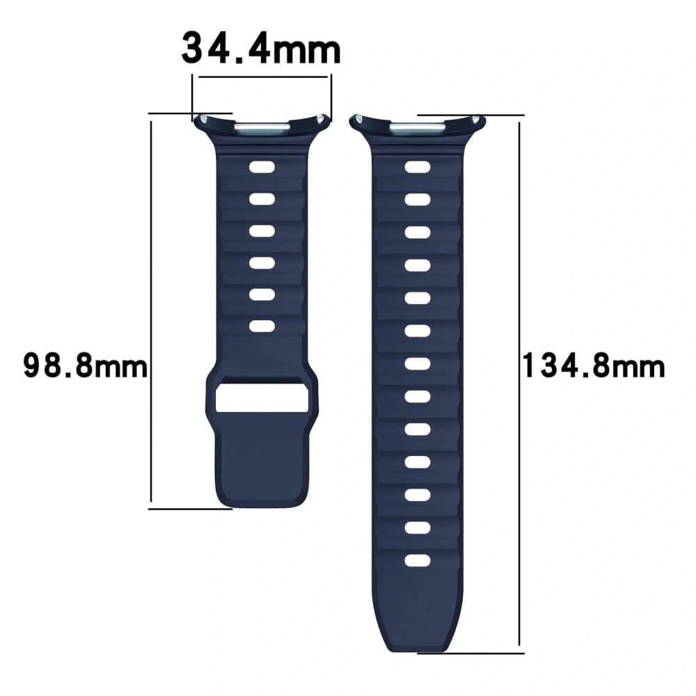 Bizon Strap Uhr Silikon Samsung Galaxy Uhr Ultra 47 mm navy blau - 2