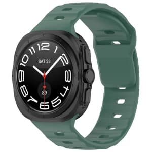 Bizon Strap-Uhr Silikon Samsung Galaxy Watch Ultra 47 mm dunkelgrün