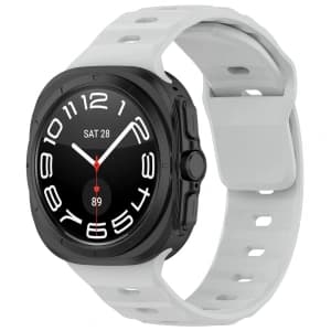 Bizon Strap Watch Silicone Samsung Galaxy Watch Ultra 47 mm hellgrau