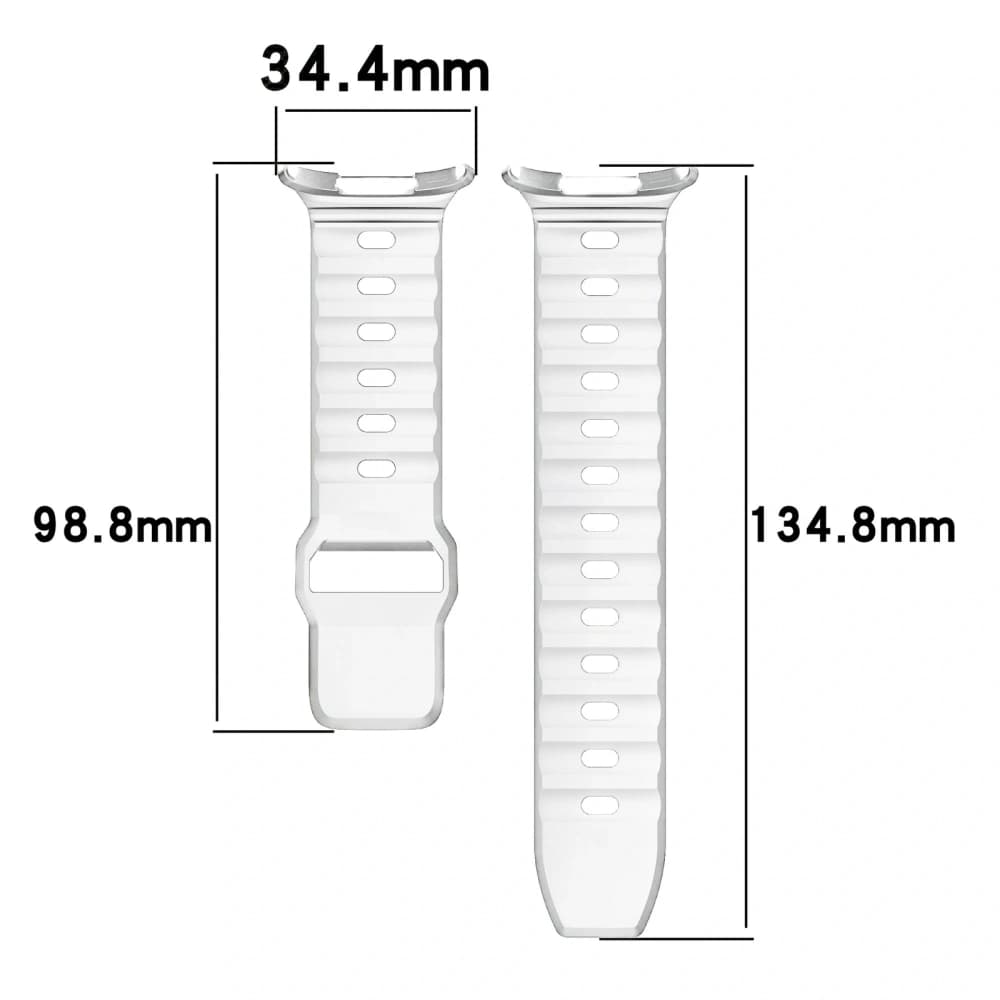 Bizon Armbanduhr Silikon Samsung Galaxy Watch Ultra 47 mm weiß - 2