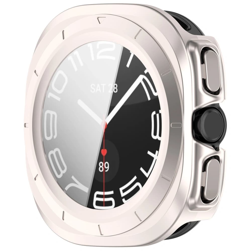 Bizon Case+Glass Uhr Samsung Galaxy Uhr Ultra 47 mm satin champagner - 5