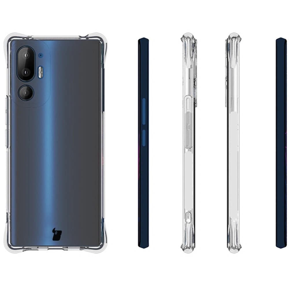 Bizon Case Clear Pack flexibles Gehäuse + 2x Schutzfolie HTC U24 Pro klar - 5