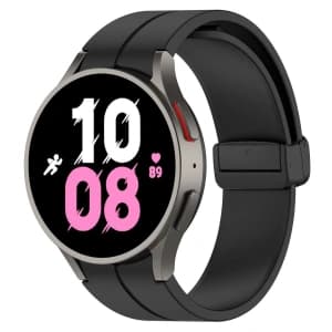 Bizon Strap Watch Silicone Samsung Galaxy Watch FE/7/6/6 Classic/5/5 Pro/4/4 Classic black