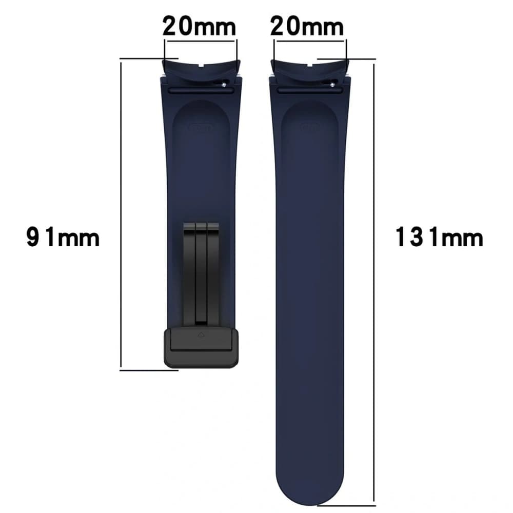 Bizon Strap Uhr Silikon Samsung Galaxy Watch FE/7/6/6 Classic/5/5 Pro/4/4 Classic marineblau - 2