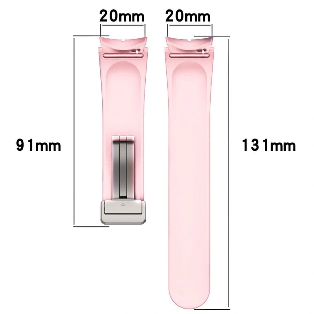 Bizon Strap Uhr Silikon Samsung Galaxy Watch FE/7/6/6 Classic/5/5 Pro/4/4 Classic hellrosa - 2