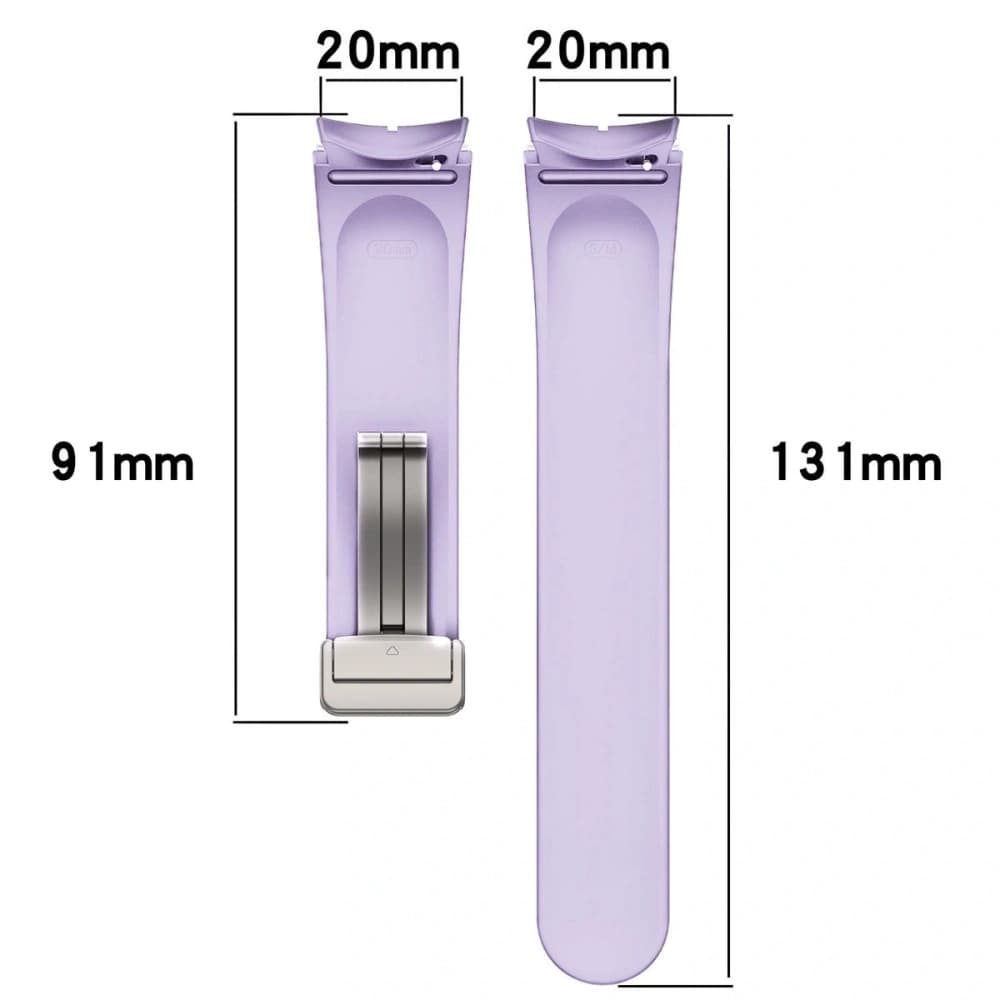 Bizon Strap Watch Silikon Samsung Galaxy Watch FE/7/6/6 Classic/5/5 Pro/4/4 Classic lavendel - 2