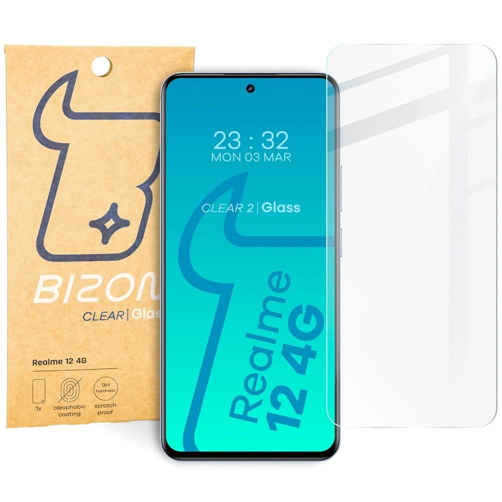 Gehärtetes Glas Bizon Glass Clear 2 für Realme 12 4G - 1