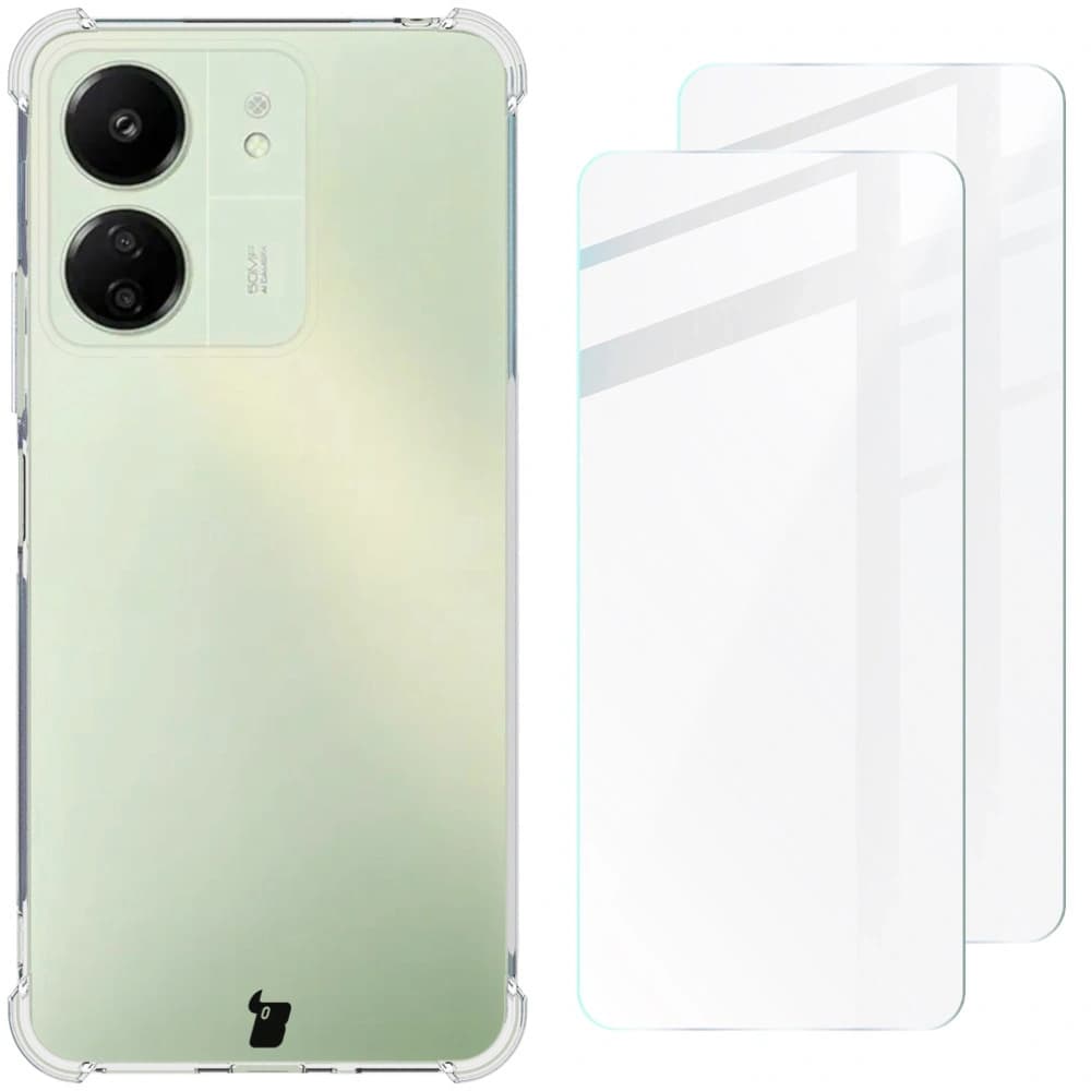 Bizon Case Clear Pack Hülle + 2x Bildschirmglas Xiaomi Redmi 4G klar - 1