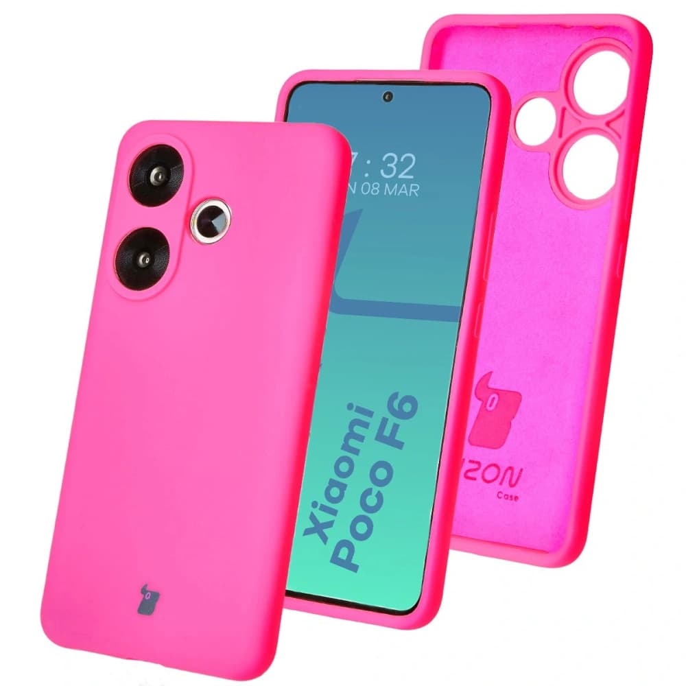 Bizon Soft Case Xiaomi Poco F6 neon pink - 2