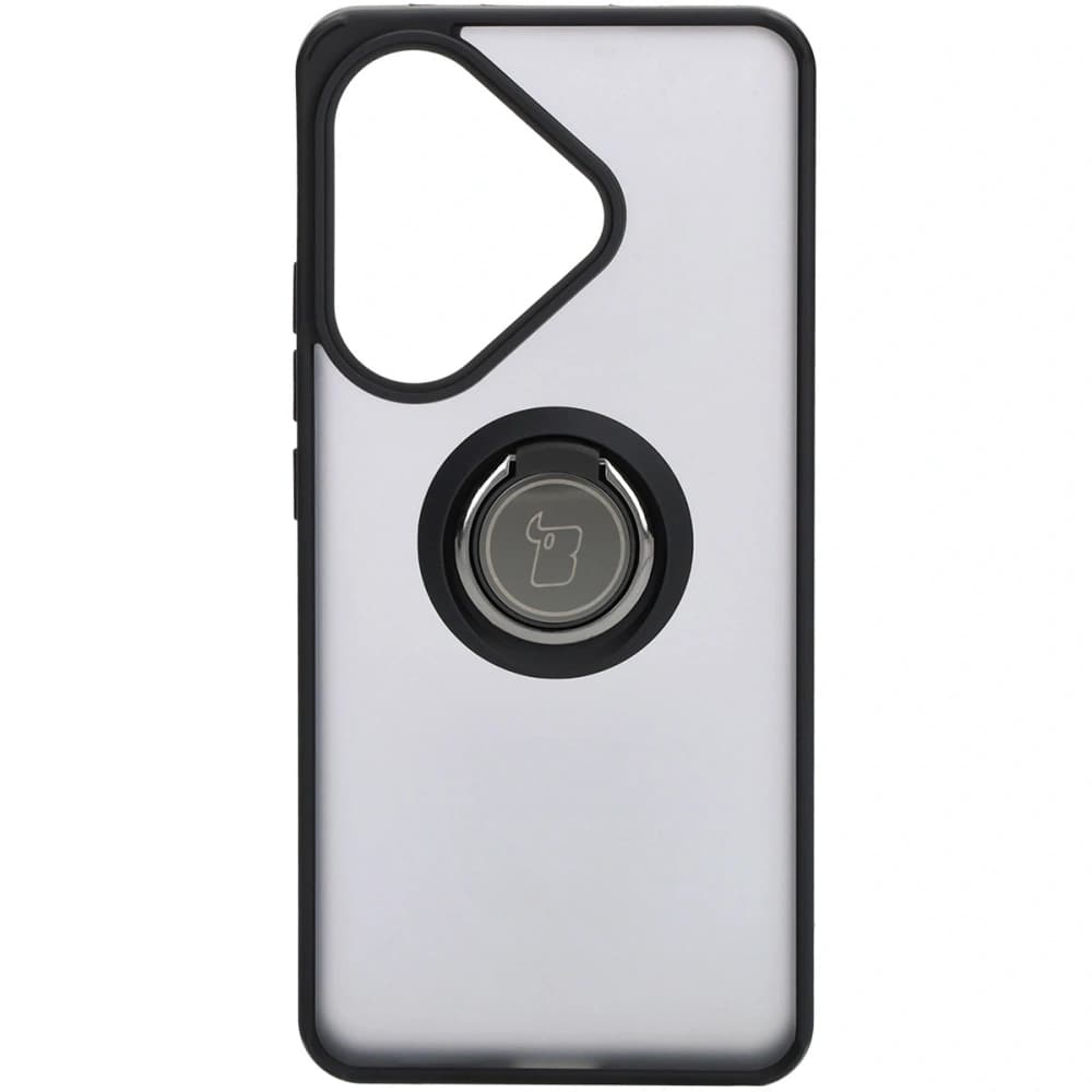 Bizon Case Hybrid Ring Xiaomi Poco F6 smoky with a black frame - 2