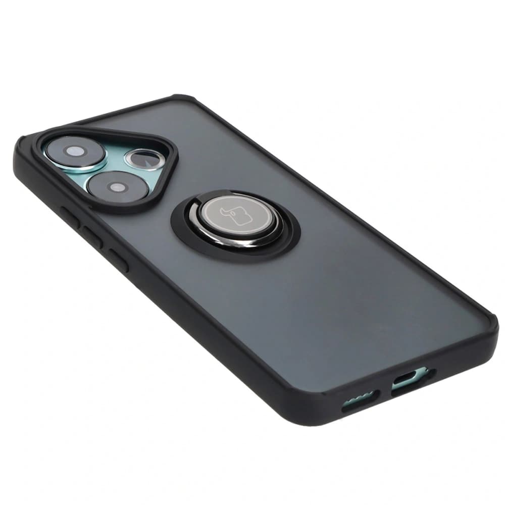 Bizon Case Hybrid Ring Xiaomi Poco F6 smoky with a black frame - 4
