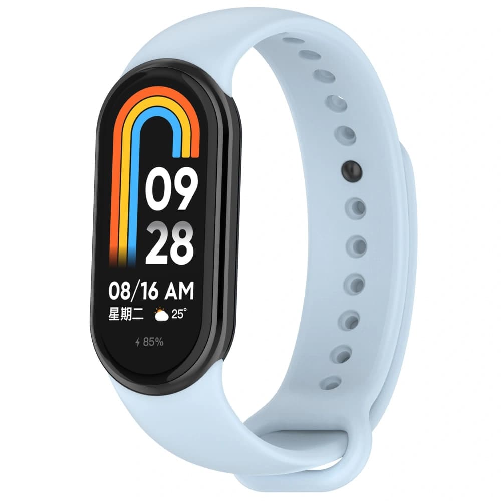Bizon Strap Watch Silicone Xiaomi Smart Band 9 / 9 NFC / 8 light blue - 1