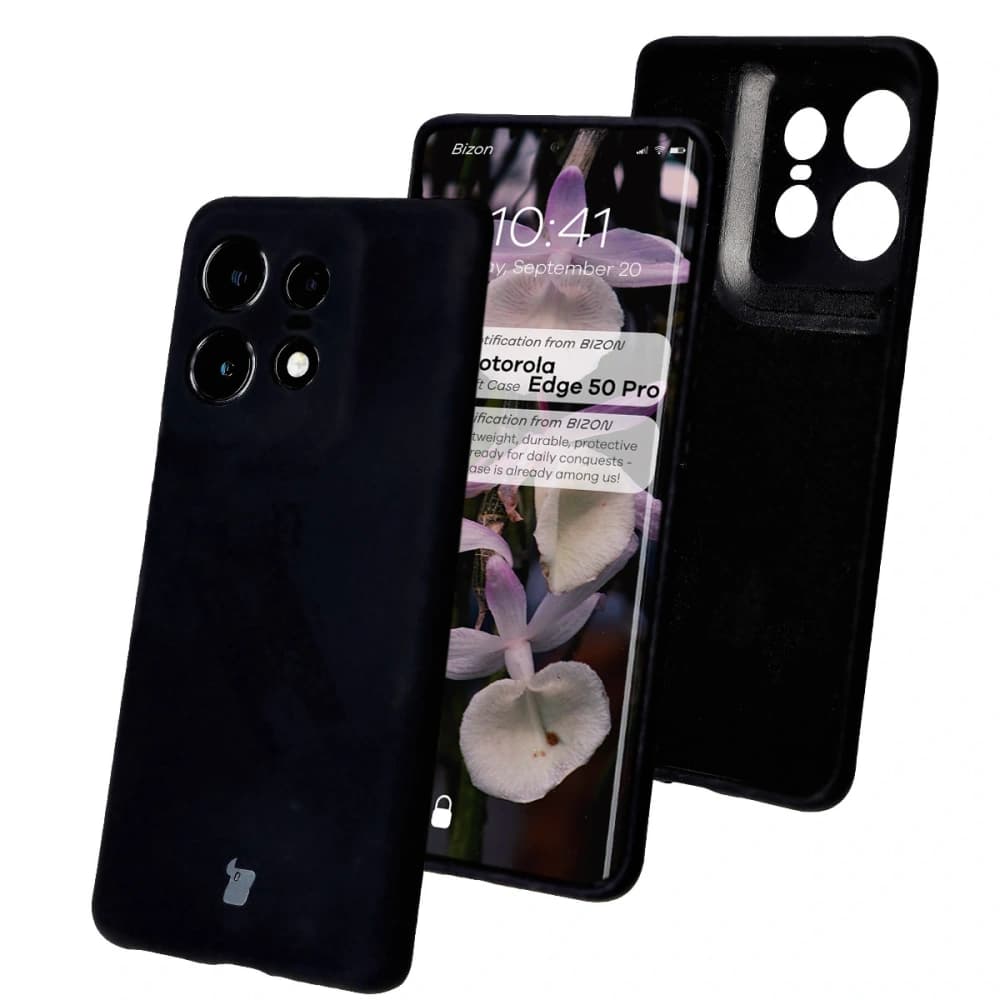 Bizon Soft Case Motorola Edge 50 Pro schwarz - 1
