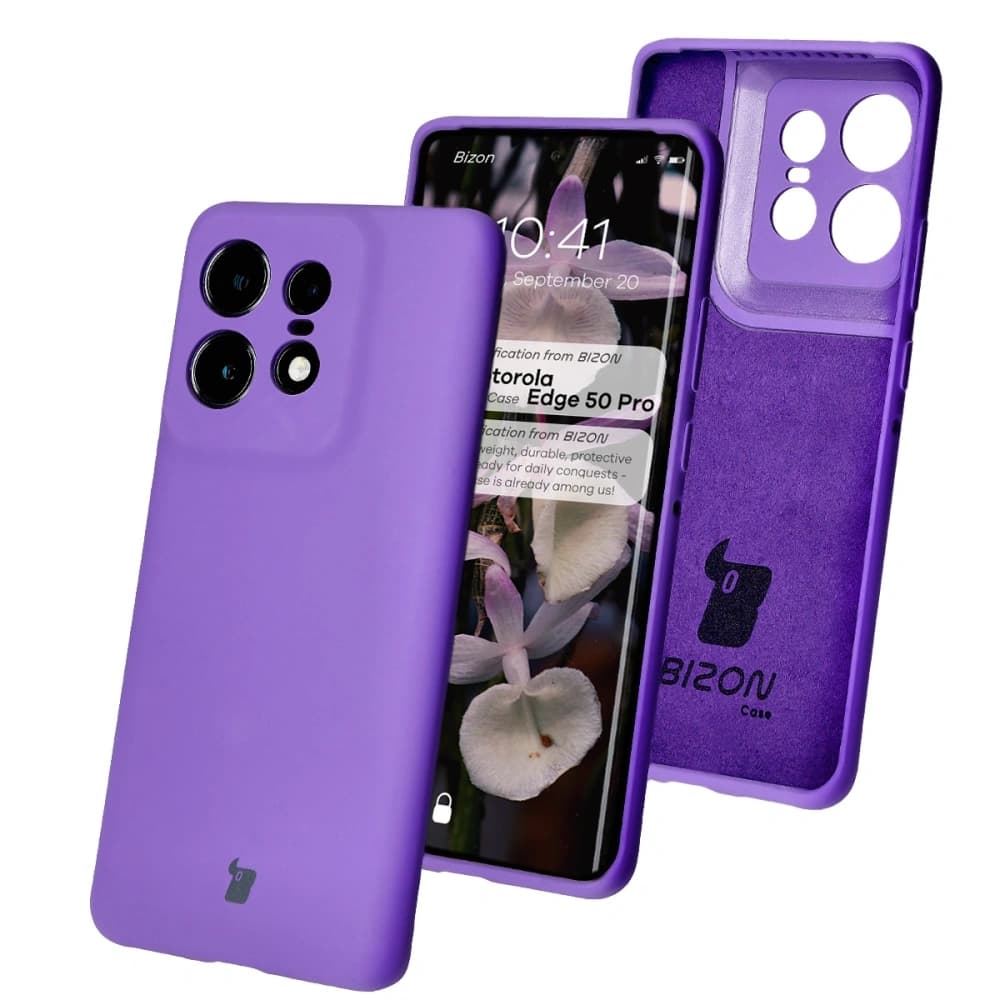 Bizon Soft Case Motorola Edge 50 Pro purple - 1