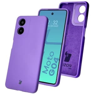 Bizon Soft Case Motorola Moto G04 lila