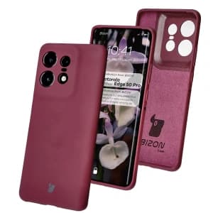 Bizon Soft Case Motorola Edge 50 Pro dunkel lila