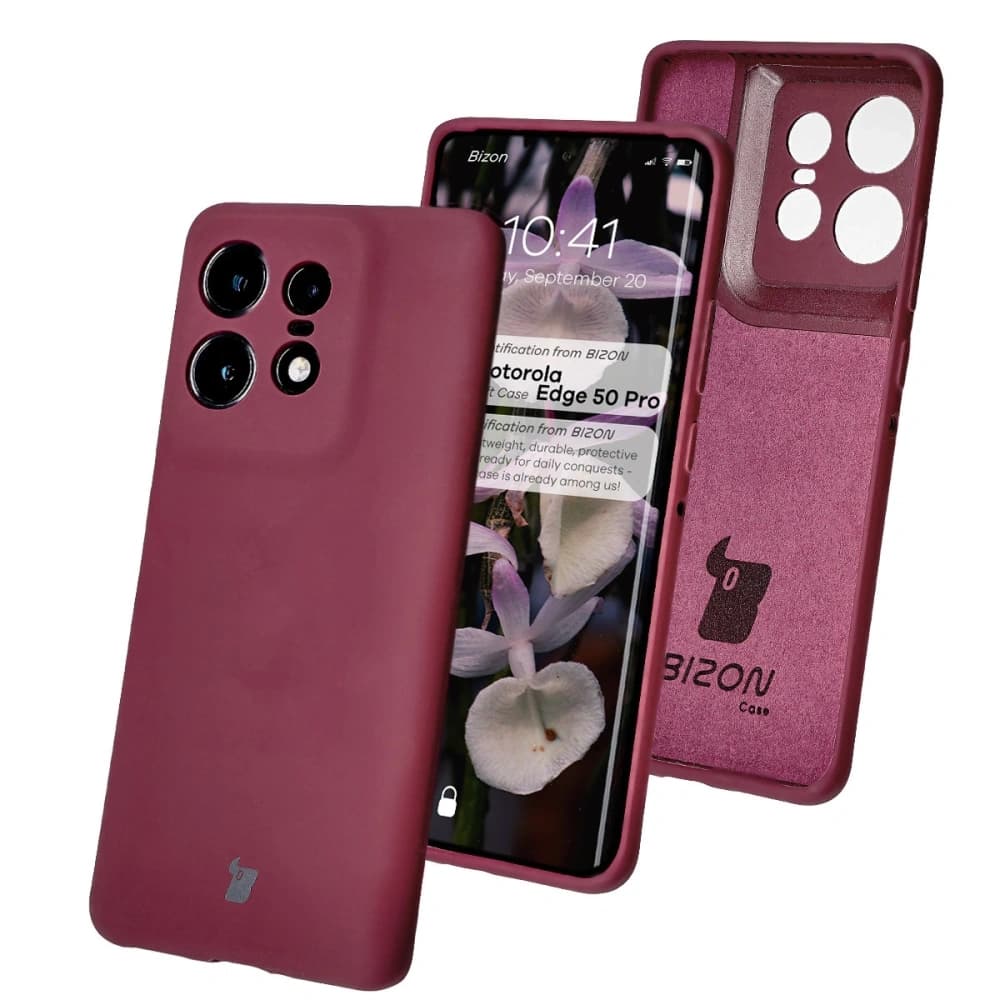 Bizon Soft Case Motorola Edge 50 Pro dark purple - 1