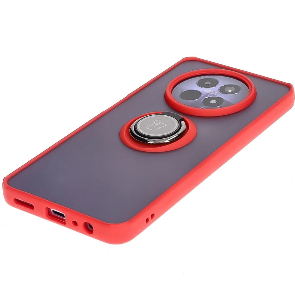 Bizon Case Hybrid Ring Realme 12 / 12x rauchig mit rotem Rahmen - 3