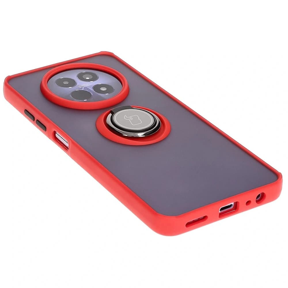 Bizon Case Hybrid Ring Realme 12 / 12x rauchig mit rotem Rahmen - 4