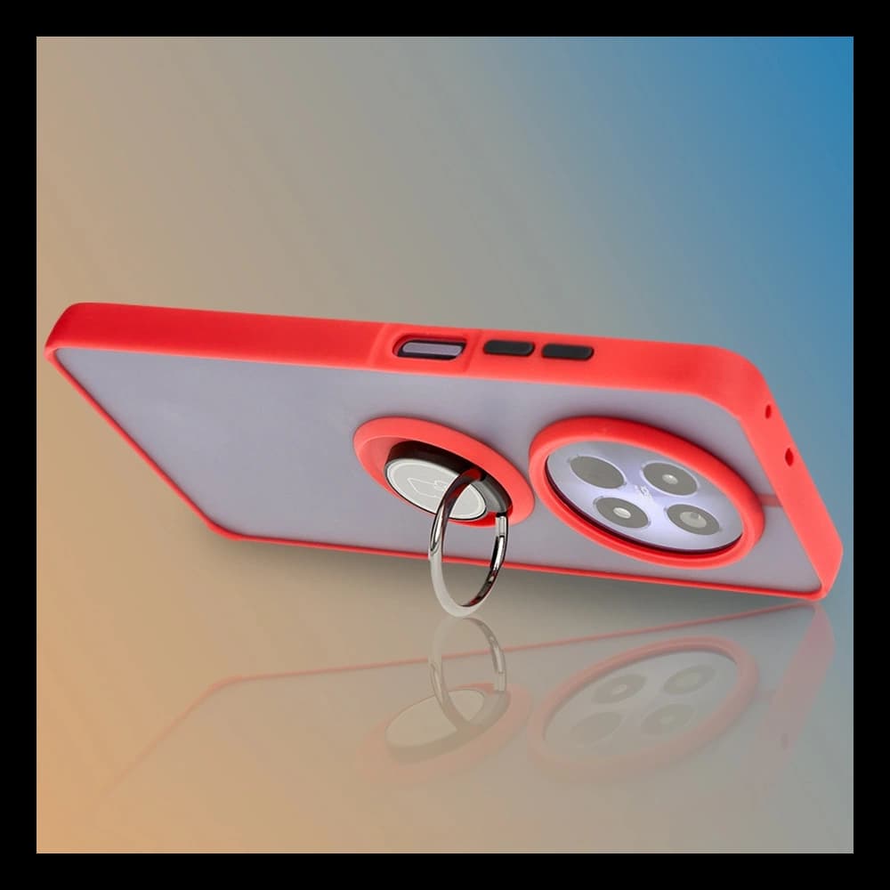 Bizon Case Hybrid Ring Realme 12 / 12x rauchig mit rotem Rahmen - 9