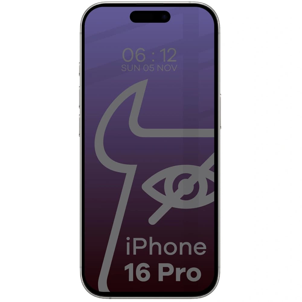 Bizon Glass Edge Shadow Apple iPhone 16 Pro tinted with a black frame - 3