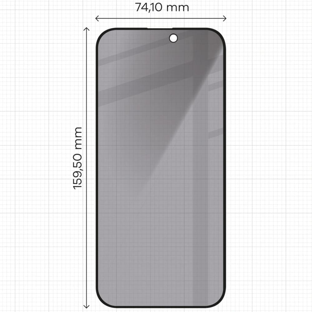 Bizon Glas Edge Shadow Apple iPhone 16 Pro Max getönt mit einem schwarzen Rahmen - 3