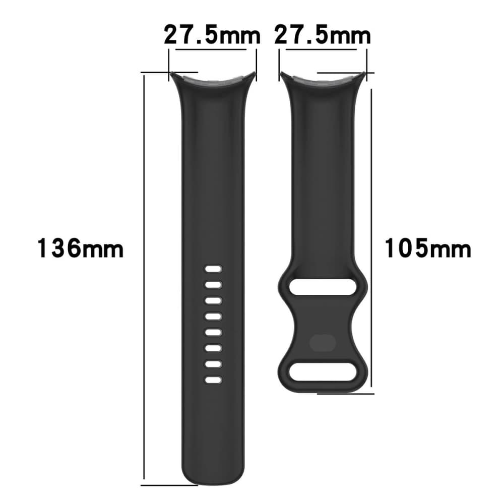 Bizon Strap Watch Silicone Google Pixel Watch 4 / 3 / 2 / 1 41mm black - 2