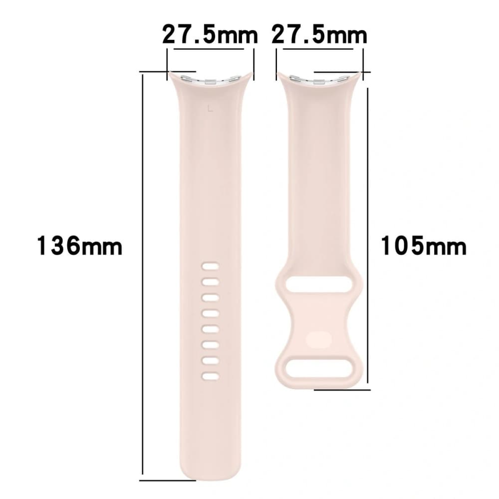 Bizon Strap Uhr Silikon Google Pixel Uhr 3/Uhr 2/Uhr 1 41mm hellrosa - 3