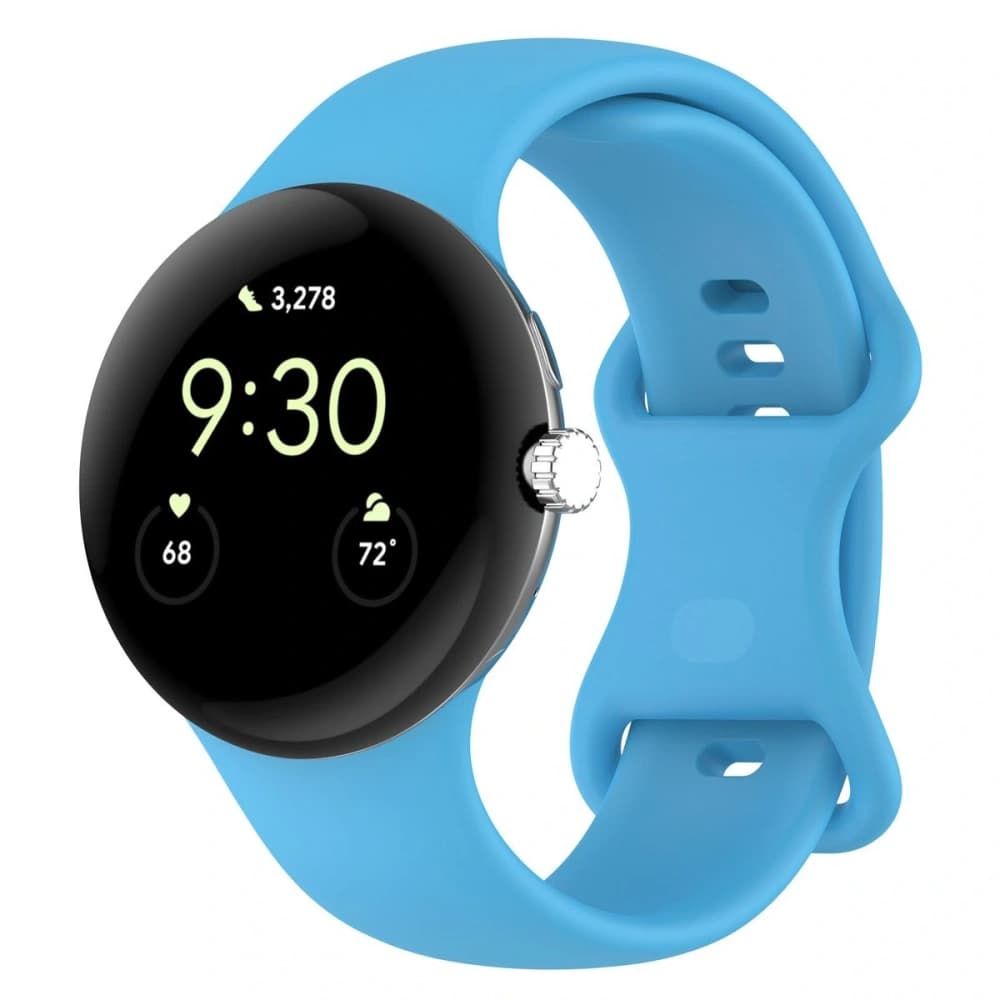 Bizon Armband Uhr Silikon Google Pixel Uhr 3/Uhr 2/Uhr 1 41mm blau - 1