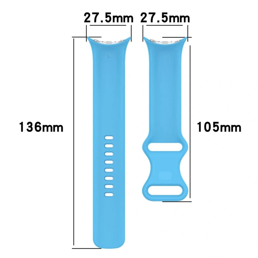 Bizon Armband Uhr Silikon Google Pixel Uhr 3/Uhr 2/Uhr 1 41mm blau - 2