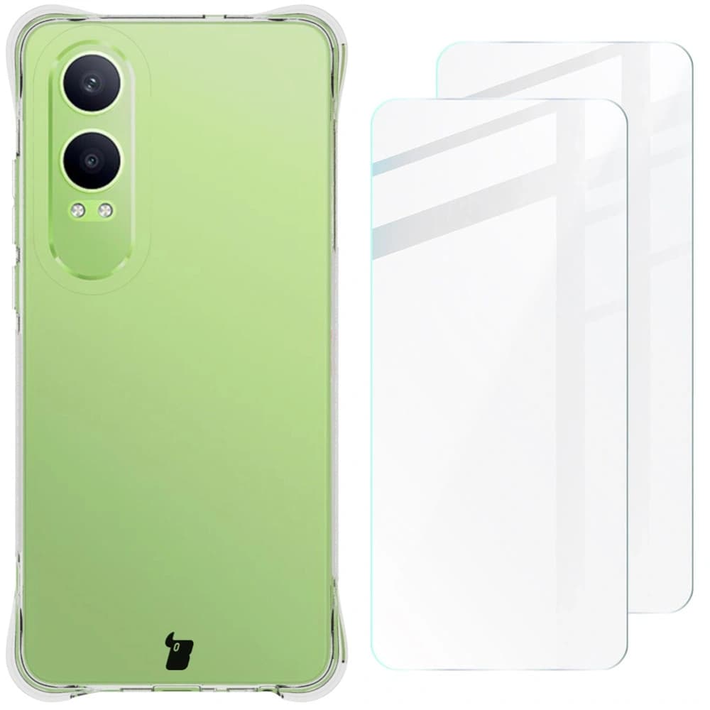 Bizon Case Clear Pack Hülle + 2x Displayschutzglas OnePlus Nord CE4 Lite 5G klar - 1