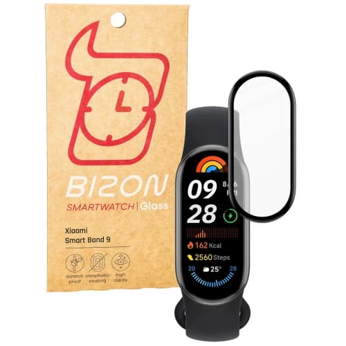 Bizon Glass Watch Edge Hybrid Xiaomi Smart Band 9 / 9 NFC black