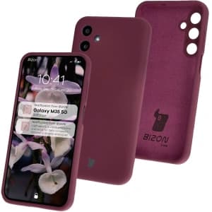 Silikonowe etui Bizon Soft Case do Samsung Galaxy M35 5G ciemnofioletowe