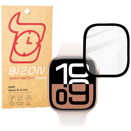 Bizon Glass Watch Edge Hybrid Apple Watch 10 42 mm schwarz