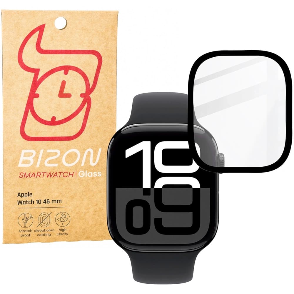 Bizon Glass Watch Edge Hybrid Apple Watch 10 46 mm schwarz - 1