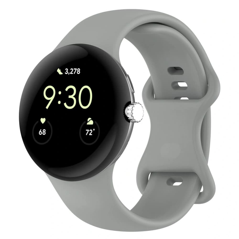 Bizon Strap Watch Silicone Google Pixel Watch 4 / 3 (45mm) grey - 1