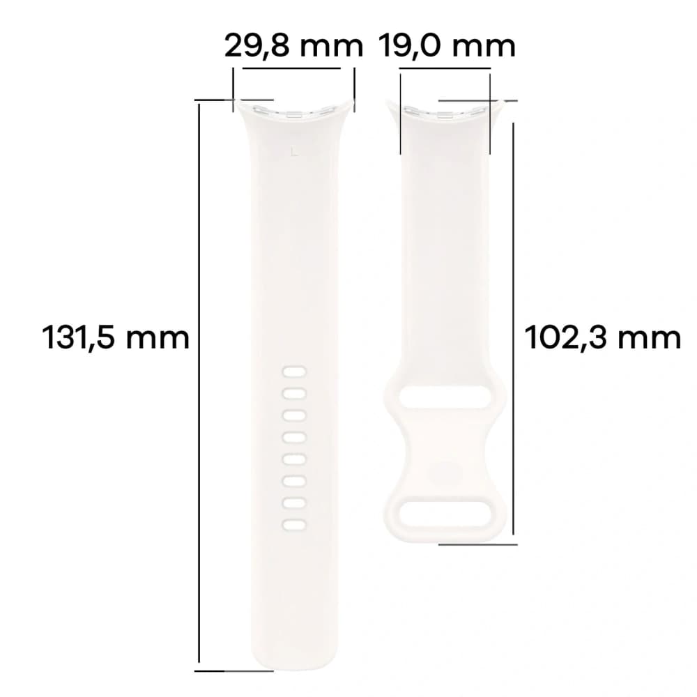 Bizon Strap Watch Silicone Google Pixel Watch 4 / 3 (45mm) white - 2