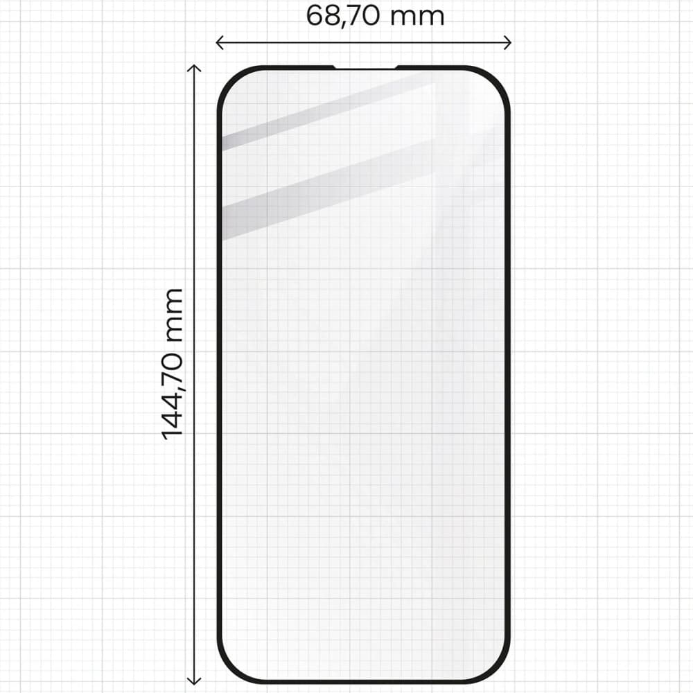 Bizon Edge 2x tempered screen glass with frame + camera glass Apple iPhone 16 - 2