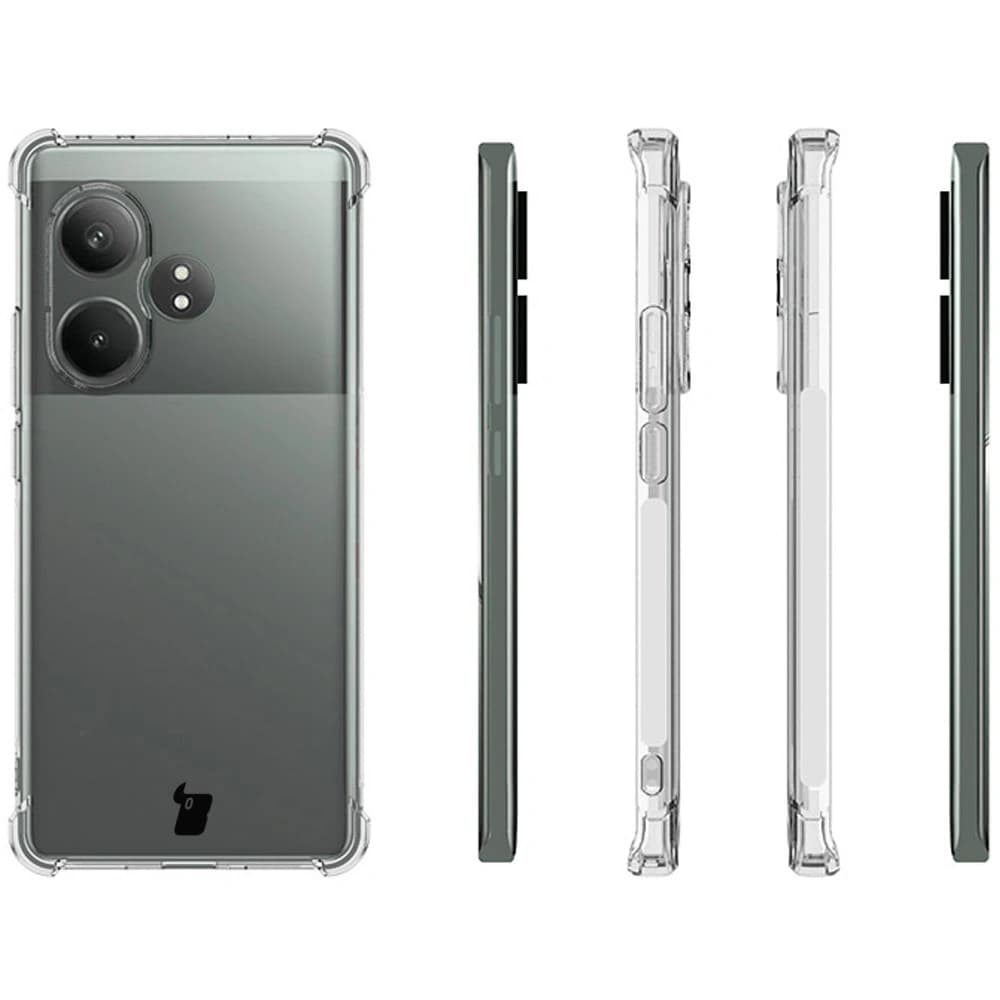 Bizon Case Clear Pack flexibles Gehäuse + 2x Bildschirmfolie Realme GT 6/GT 6T klar - 5