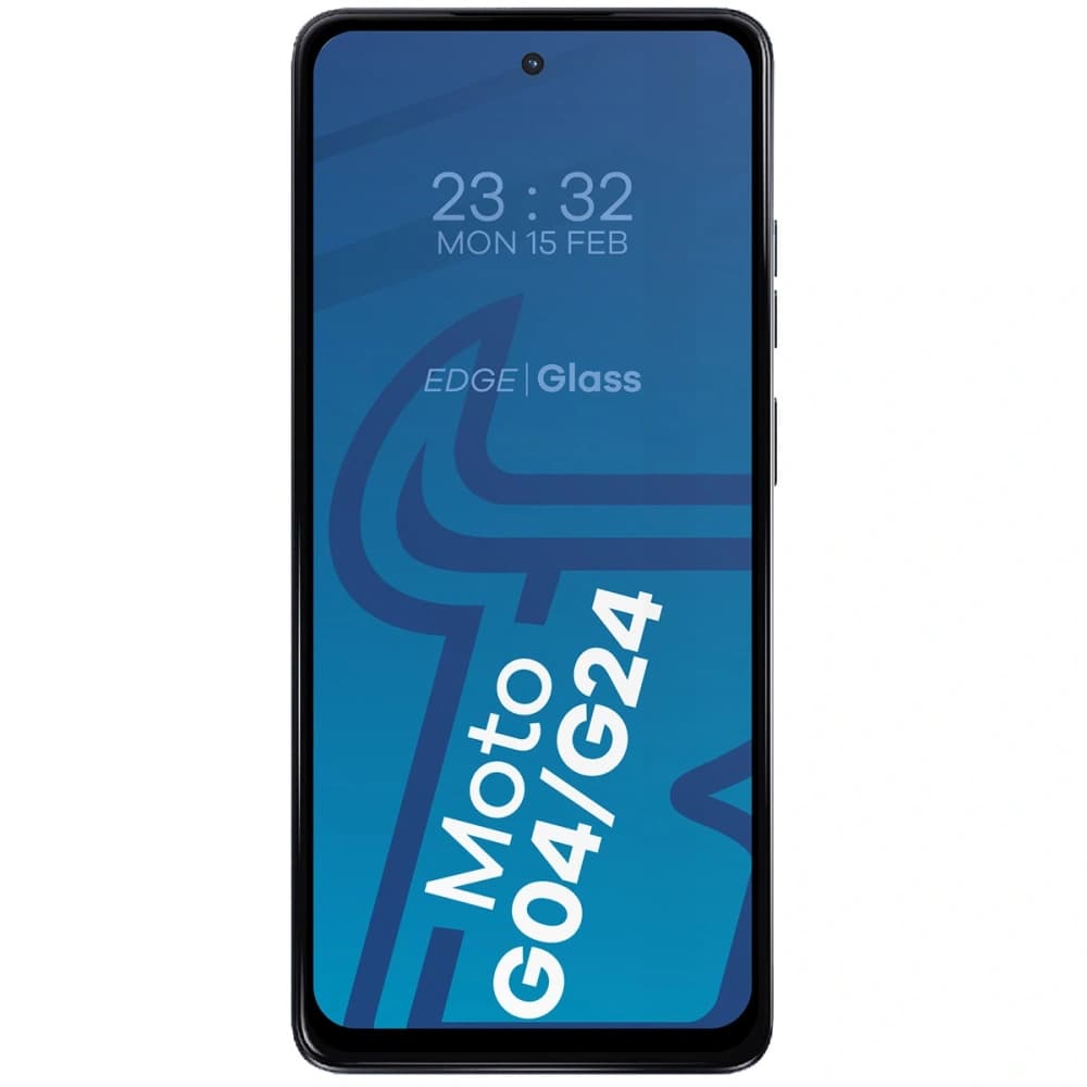 Bizon Edge 2x gehärtetes Bildschirmglas mit Rahmen + Kameraglas Motorola Moto G04/G24 - 2