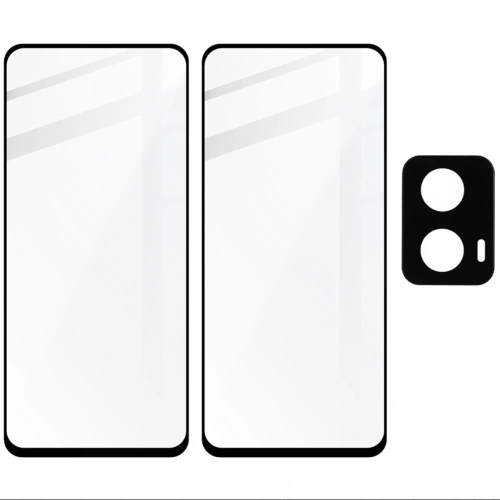 Bizon Edge 2x gehärtetes Bildschirmglas mit Rahmen + Kameraglas Motorola Moto G04/G24 - 4