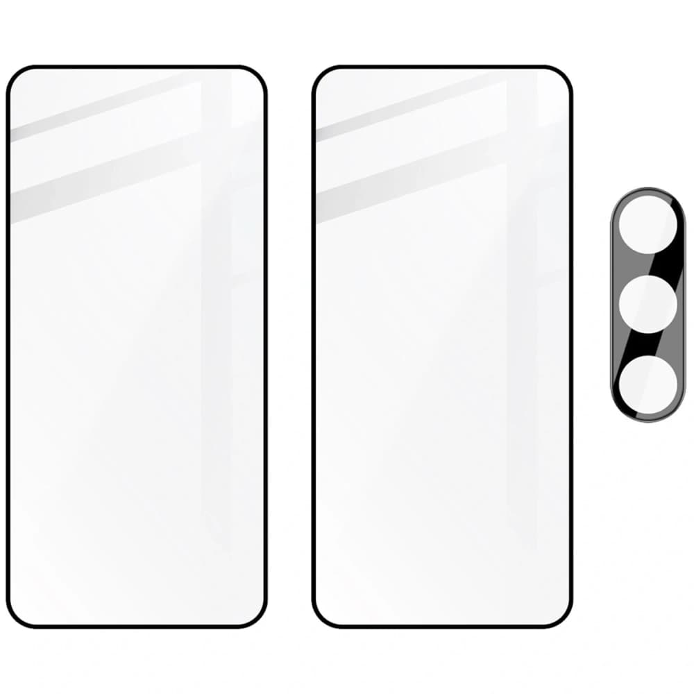 Bizon Edge 2x tempered screen glass with frame + camera glass Samsung Galaxy S24 FE - 5