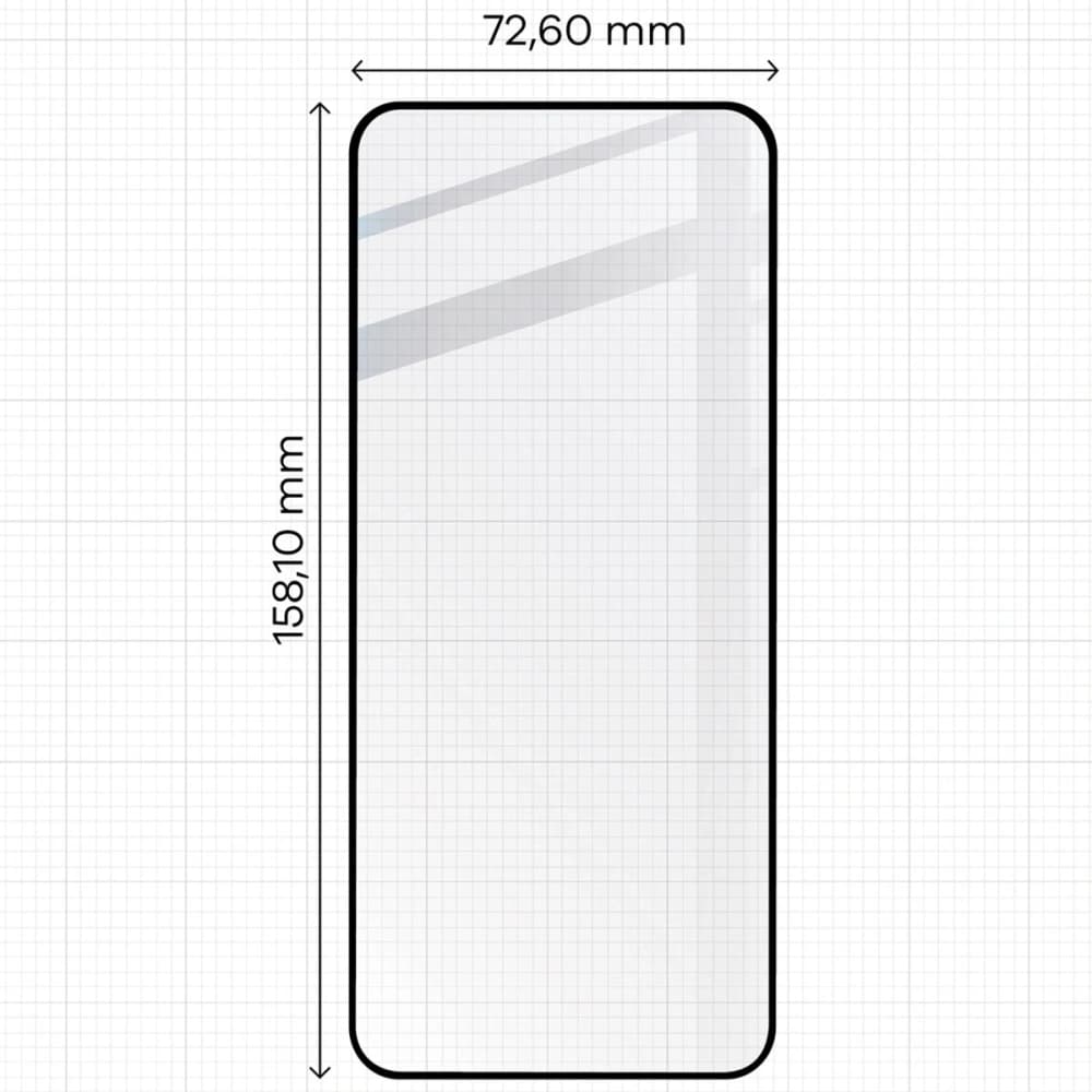 Bizon Edge 3D Pack 2x gehärtetes Glas mit Rahmen + Kameraglas für Oppo Reno 12 - 2