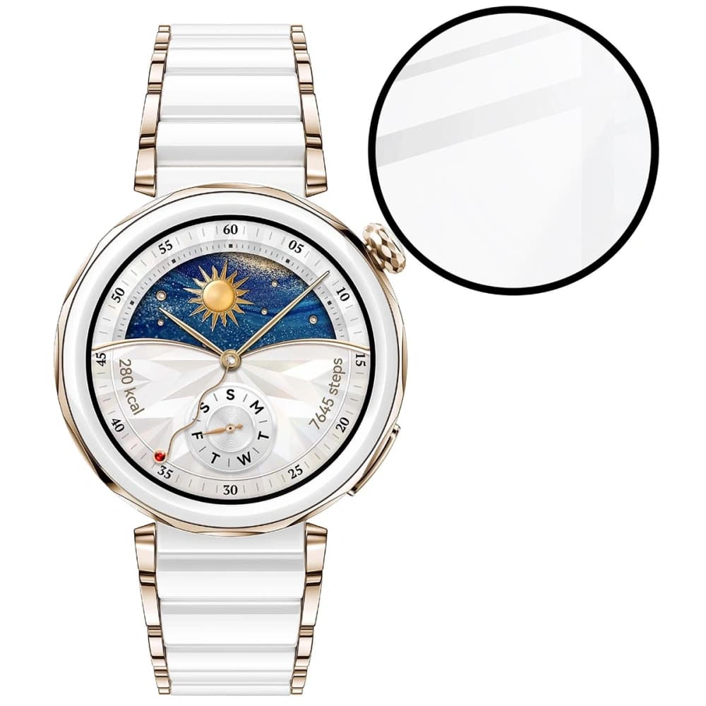 Bizon Glas Uhr Edge Hybrid Huawei Uhr GT 5 Pro 42 mm schwarz - 5