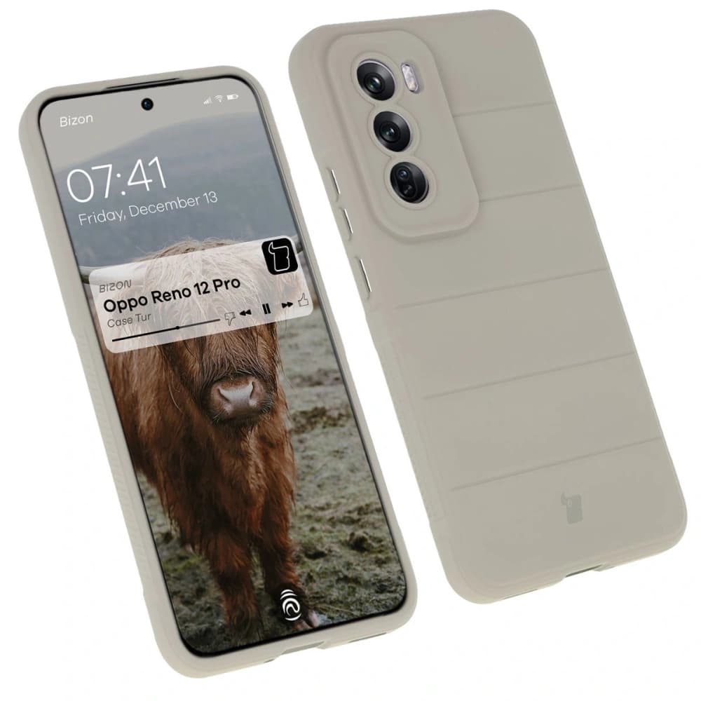 Bizon Case Tur Oppo Reno 12 Pro hellgrau - 1
