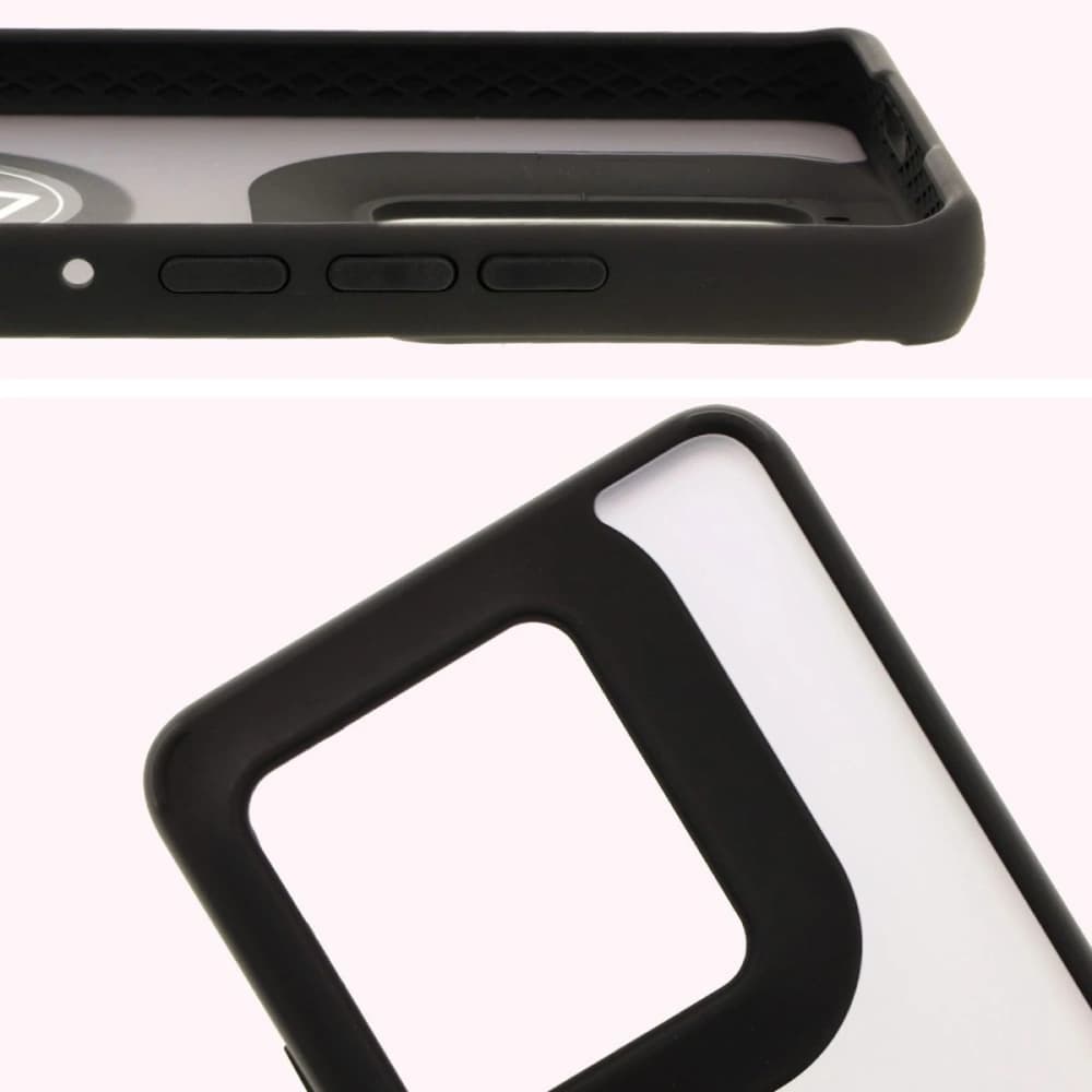 Bizon Case Hybrid Ring Motorola Edge 50 Ultra rauchig mit einem schwarzen Rahmen - 3