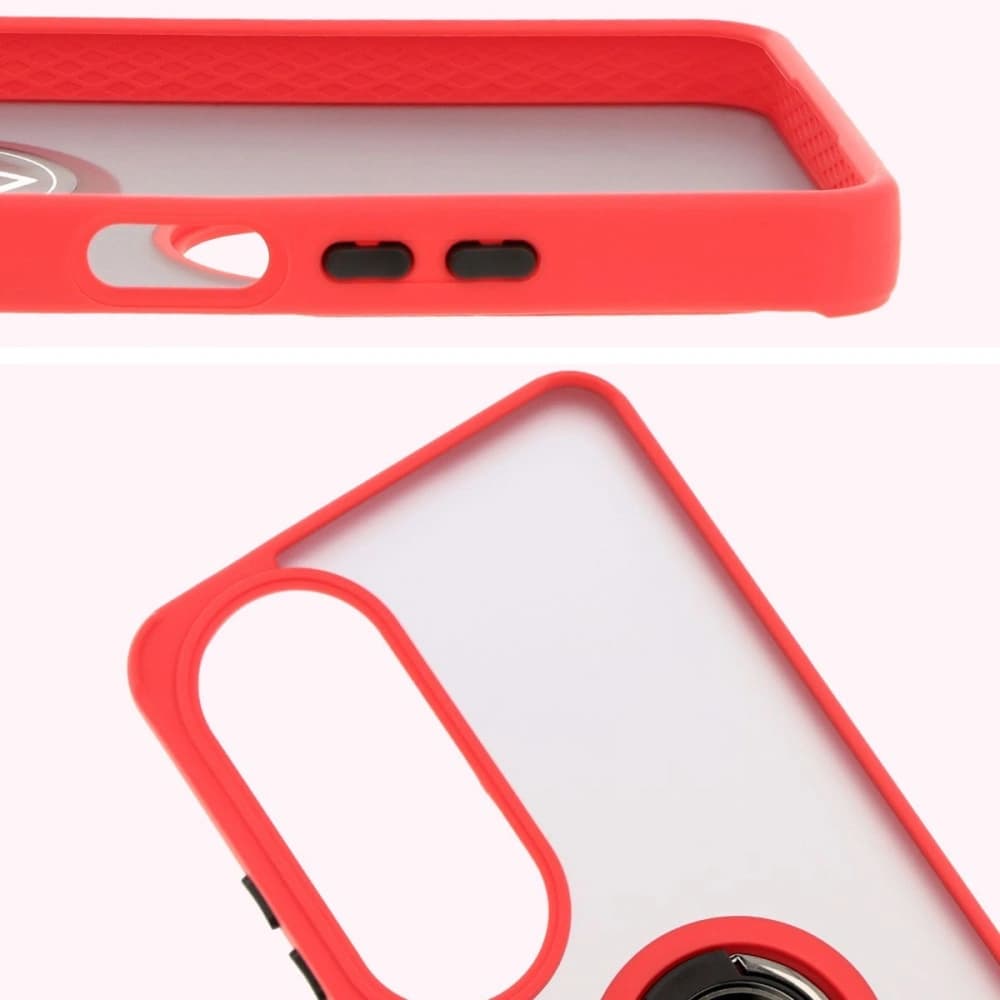 Bizon Case Hybrid Ring Oppo A60 4G smoky with a red frame - 3